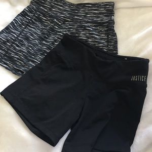 Girls Justice spandex shorts